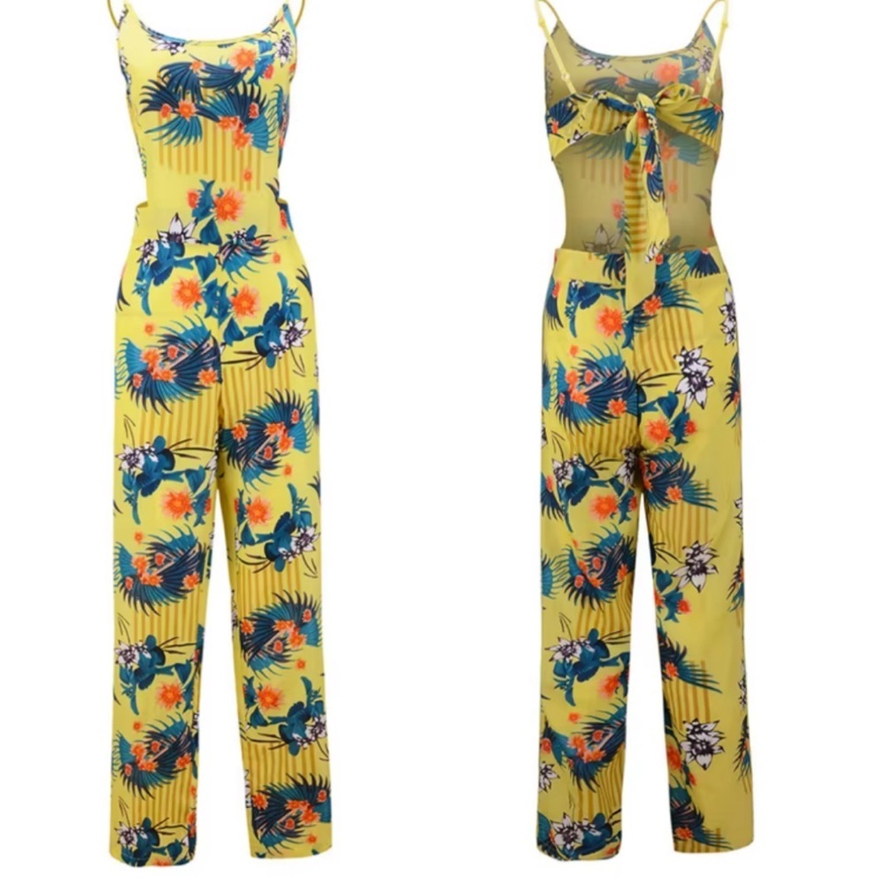 Floral Yellow Jumpsuit